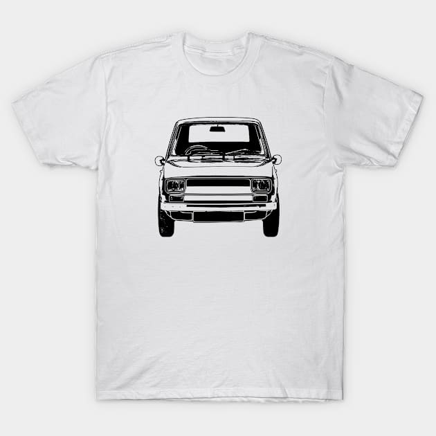 Fiat 126p Maluch Sketch Art T-Shirt by DemangDesign